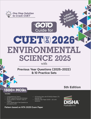 Disha GoTo Guide for CUET (UG) 2026 Environmental Science with Previous Year Questions (2022 - 2025) & 10 Practice Sets 5th Edition | NCERT Coverage with PYQs & Practice Question Bank(Paperback, Disha Experts)