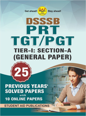 DSSSB PRT/TGT/PGT Tier-I 25 Years Solved Papers 2023-2024 including 10 Online Papers Latest in English(Paperback, Student Aid Publications)