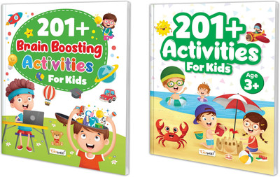 201+ Activities for Kids - Age 3+, 201+ Brain Boosting Activities For Kids :- problem solving activities for children, brain challenge activities, kids hidden objects activity book for toddlers(Paperback, GOWOO)