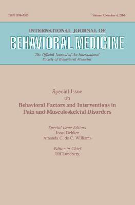 Behavioral Factors and Interventions in Pain and Musculoskeletal Disorders(English, Paperback, unknown)