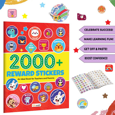 2000+ Reward Stickers : Fun Sticker Book for Teachers and Parents to Encourage Kids, Kids Reward Stickers Book With Over 2000 Stickers(Paperback, GOWOO)