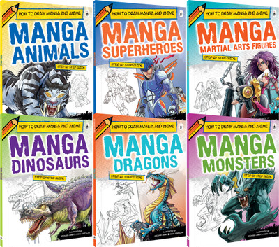 How to Draw Manga and Anime:A Step-by-Step Guide (6 Volume Boxed Set)(Paperback, Woodpecker Books, Wilco International LLP)