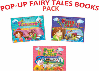 Pop Up Fairy Tales Pack-3  - Pinocchio, Peter Pan & Puss in Boots) | 3D Pop-Up Story Books for Kids Age 3–7 Years | Classic Fairy Tales with Colourful Illustrations(English, Hardcover, unknown)