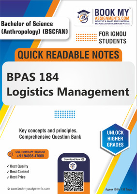 IGNOU BPAS 184 Logistics Management Quick Readable Notes for Academic Success - Featuring High-Quality 80 GSM A4 Paper for Clear and Sharp Prints, Perfect for Students - Hindi Edition(Paperback, BMA Publication)