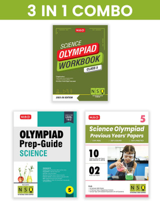 MTG Class-5 National Science Olympiad (NSO) Workbook, Prep-Guide & Previous Years Papers (PYQs) with Mock Test Paper (Set of 3 Books) - SOF Olympiad Books For 2025-26 Exam(Paperback, MTG Editorial Board)