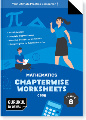 Gurukul By Oswal Mathematics Chapterwise Worksheets for CBSE Class 8 Exam 2026  - NCERT Solutions, Objective & Subjective Questions, Latest Syllabus Covered(English, Paperback, unknown)