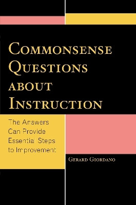 Commonsense Questions about Instruction(English, Paperback, Giordano Gerard)
