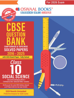 CBSE Question Bank SOLVED PAPERS Class 10 Social Science For 2026 Exam(Paperback, Oswaal Editorial Board)