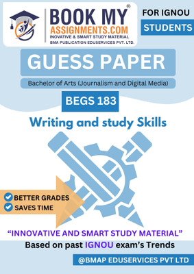 BEGS 183 IGNOU Exam Book for Writing and Study Skills – BA General Guess Paper Format with Most Important Questions and Model Answers on Premium 80 GSM Paper(Paperback, BMA Publication)