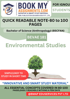 BEVAE 181 IGNOU BA General Environmental Studies Book – Quick Revision Notes with Previous Year Questions on Premium 80 GSM White Paper, Ideal for Exam Preparation (Hindi Edition)(Paperback, BMA Publication) BEVAE 181 IGNOU BA General Environmental Studies Book – Quick Revision Notes with Previous Year Questions on Premium 80 GSM White Paper, Ideal for Exam Preparation (Hindi Edition)(Paperback, BMA Publication)