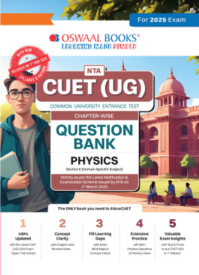 Oswaal Nta Cuet (Ug) Chapterwise Question Bank Physics (for 2025 Exam)(English, Paperback, Jain P)