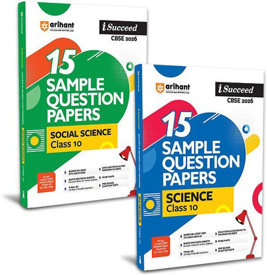 Arihant CBSE Sample Question Papers Class 10 Exam 2026 | Science, Social Science Set of 2 Books | 15 Sample Papers with Solutions | Based on Latest CBSE Syllabus 2025-26 | Final Practice Papers, Rapid Revision Sheets & Answer Key as per CBSE Marking Scheme | English Medium(Paperback, Priyasha,Abhish