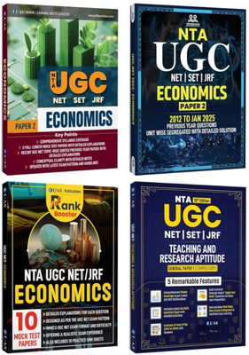 UGC NET Economics  - Paper 2 PYQ, Mock Test and Paper 1 Books 2025 [4 Books Set] | Complete Package Previous Year Solved Papers, Complete Theory with Fundamental Concepts, Mock Test and Practice Questions Bank Books | Includes 13 Mock Practice Question Papers with OMR Sheets | Best Seller Previous Y