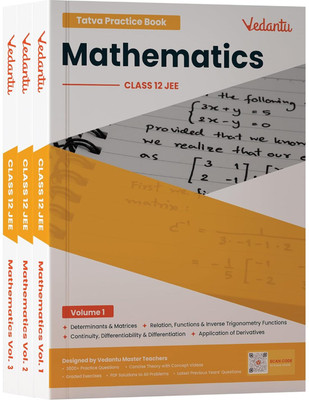 Vedantu JEE TATVA Class 12 Mathematics Book Set Of 3 | JEE 2026 Study Material | Interactive Learning with QR Code Videos & Solutions | Comprehensive Theory & Exercises for IIT JEE Main & Advanced Preparation(Paperback, Vedantu)