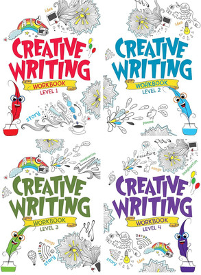 Creative Writing Workbooks for Kids: Fun Writing Prompts | Arts | Expressive Writing | Skill-Building | Literacy and Language | Level 1 To 4(Paperback, Om Books Editorial Team)