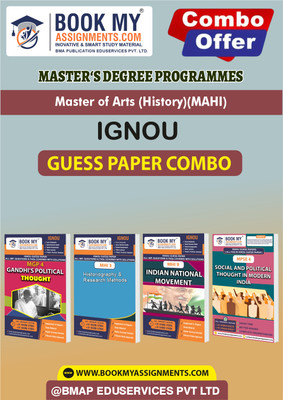 IGNOU MHI103 MHI109 MPSE004 MGP004 Study Material (Guess Paper) For Ignou Student -Master of Arts (History)(MAHI) In Hindi(Paperback, BMA Publication)