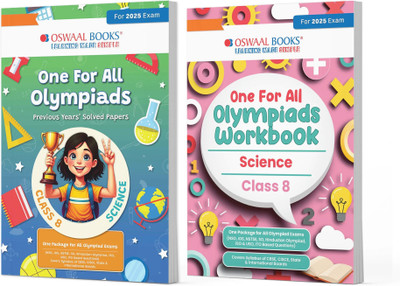 One For All Olympiad Class 8 Solved Papers + Workbook Science (2 Books) For 2025 Exam(Product Bundle, Oswaal Editorial Board)