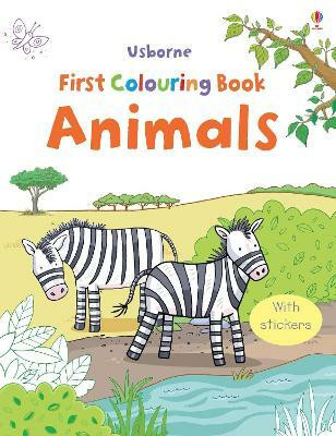 First Colouring Book Animals + Stickers(English, Paperback, Greenwell Jessica)