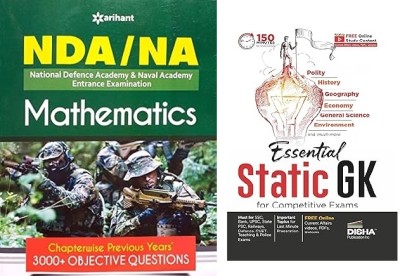 Study Package Mathematics NDA & NA (National Defence Academy & Naval Academy) Entrance Exam With Static GK for Competitive Exams |General Knowledge(Paperback, Manjul Tyagi)