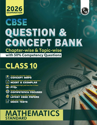 PW CBSE Question & Concept Bank (QCB) Class 10 Mathematics (Std) For 2026 Exams(Paperback, PW)