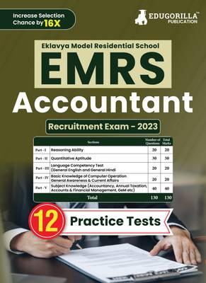 EMRS Accountant Exam Book  - 2023 (English Edition) - Eklavya Model Residential School - 12 Practice Tests (1500+ Solved Questions) with Free Access To Online Tests