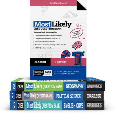 Most Likely Cbse Question Bank Class 11 Bundles (Set of 4) History, Ge(English, Hardcover, unknown)