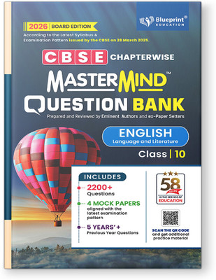 Mastermind CBSE Question Bank Class 10 English Language and Literature Exam 2026 With 4 Mock Papers(Paperback, Blueprint Editorial Board)