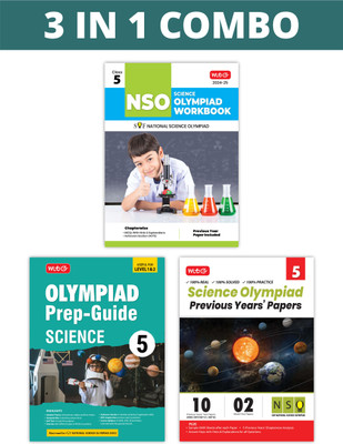 MTG National Science Olympiad (NSO) Workbook, Prep-Guide & Previous Years Papers (PYQs) with Mock Test Paper Class 5 - SOF Olympiad Books For 2024-25 Exam (Set of 3 Books)(Paperback, MTG Editorial Board)