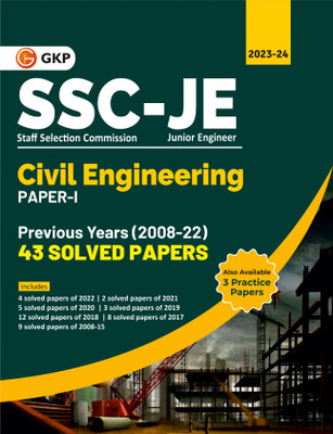 Ssc Je 2023 : Paper I - Civil Engineering - 43 Previous Years Solved P(English, Paperback, unknown)