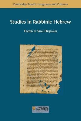 Studies in Rabbinic Hebrew(English, Paperback, unknown)