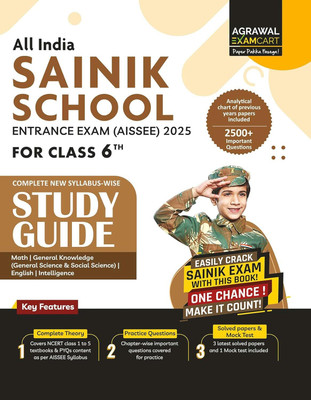 Examcart Sainik School Class 6 Study Guide Book For 2025 Entrance Exam In English Paperback, Examcart Experts|New Latest Edition For 2025-2026(Paperback, Examcart Experts)