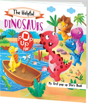 Pop Up Fun! My First Pop-Up Story Book: The Helpful Dinosaurs – An Interactive Adventure for Kids [Perfect Paperback](Paperback, Hellofriend Books)