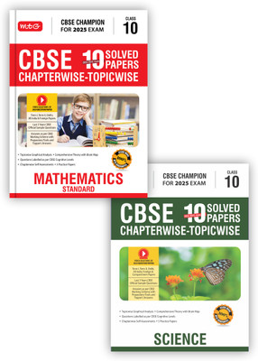 MTG CBSE 10 Years Chapterwise Topicwise Solved Papers With Question Bank Class 10 Science, Mathematics (Set of 2 Books) - CBSE Champion For 2025 Exam | Video Solution of PYP(Paperback, MTG Editorial Board)