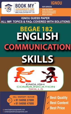 IGNOU BEGAE 182 Communication Skills in English Language | Guess Paper | Important Question Answer |Bachelor of Performing Arts - Hindustani Music (Honours)(BAPFHMH)(Paperback, BMA Publication)