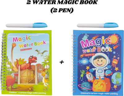 SHINI LIFESTYLE Water Magic Book Combo (2 Books with 1 Pen Each) | Ideal for Small Kids