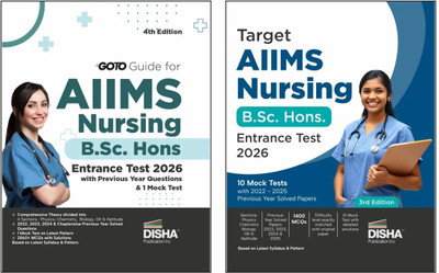 Disha Crack AIIMS Nursing B.Sc. Hons. Entrance Test 2026 - Study Material with PYQs & 10 Mock Tests 2nd Edition | Physics, Chemistry, Biology, General Knowledge & Aptitude(Paperback, Disha Experts)
