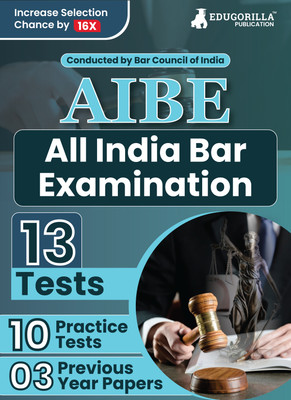 AIBE (All India Bar Examination) Conducted by Bar Council of India  - Conducted by Bar Council of India - 10 Practice Tests and 3 Previous Year Papers (1300 Solved Questions) with Free Access to Online Tests(English, Paperback, EduGorilla Prep Experts)