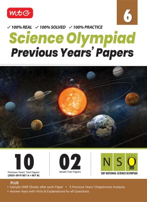 MTG NSO Class-6 Olympiad 10 Previous Years Papers (2023-2019 Set A & B) Science with Mock Test Papers - Sample OMR Sheet with Chapterwise Analysis | SOF Olympiad Books For 2024-25 Exam(Paperback, MTG Editorial Board)