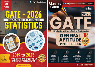 GATE Statistics and General Aptitude Combo Book  - 2026 [Set of 2 Book] | Previous Year Solved Papers with Detailed Solutions | Best Selling Books Set for Statistics Examinations in India | Chapter wise Sorted PYQ & Practice Question Bank with Detailed Explanations | 500+ Practice Questions & 20 Mod