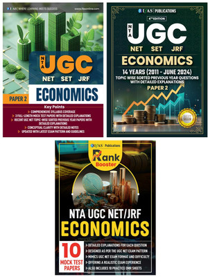 UGC NET Economics  - Paper 2 , Theory book & Mock Test Books 2025 [Set of 3 Books] | Previous Year Solved Papers, Mock Test Practice Questions Bank Books | Best Seller Previous Year Question Paper PYQ Books for NTA UGC NET/JRF and SET Economics Examinations in India | Includes Complete Theory & 13 M