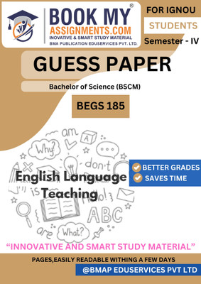 BEGS 185 IGNOU BA English (BAFEG) Guidebook for English Language Teaching | Solved Guess Paper | 50 to 60 Pages | High-Quality 80 GSM Paper | Most Expected Questions(Paperback, BMA Publication)