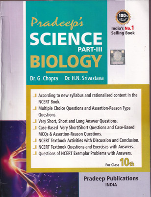 Science Biology Part -3 for Class 10 - CBSE - Examination 2023-2024(Pradeep Publications, H.N. Srivastava)