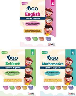 Full Marks OGO Olympiad Books for Class 4 | Combo of 3 Books (Math, Science, & English) - Engaging Guides with Practice Papers, Interactive Exercises & Concept Videos for 2024-25(Paperback, Full Marks)