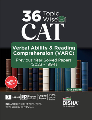 30 Topic-Wise Cat Verbal Ability & Reading Comprehension (Varc) Previous Year Solved Papers (2023 - 1994)| Previous Year Questions Pyqs(English, Paperback, unknown)