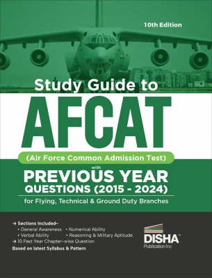 Study Guide to Afcat (Air Force Common Admission Test) with Previous Year Questions for Flying Technical & Ground Duty Branches (2015 - 2024)(English, Paperback, unknown)