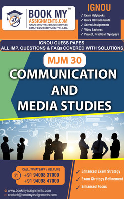 MJM 30 Communication and Media Studies | Guess Paper| Important Question Answer | Master of Arts (Journalism and Mass Communication) (MAJMC)(Paperback, BMA Publication)