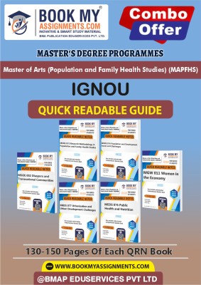 IGNOU MSOE2 MGW11 MANE4 MEDS47 MEDS76 MEDS77 Study Guide (Quick Readable Notes) for Ignou Student- MAPFHS In English -Our books use 80 GSM A4 paper for clear, sharp prints, perfect for students.(Paperback, BMA Publication)