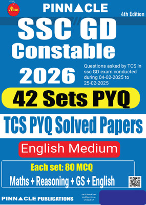 SSC GD Constable 2026 : 42 TCS Sets PYQs Solved Papers | 4th edition | english medium(Paperback, Pinnacle Publications)