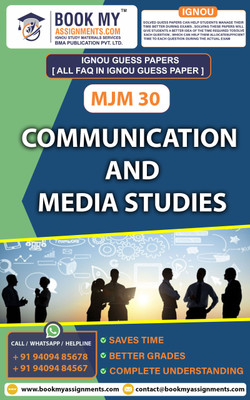 IGNOU MJM 30 Communication and Media Studies | Guess Paper | Important Question Answer |Master of Arts (Journalism and Mass Communication) (MAJMC)(Paperback, BMA Publication)