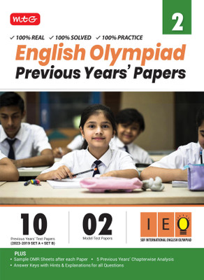 MTG IEO Class-2 Olympiad 10 Previous Years Papers (2023-2019 Set A & B) English with Mock Test Papers - Sample OMR Sheet with Chapterwise Analysis | SOF Olympiad Books For 2024-25 Exam(Paperback, MTG Editorial Board)